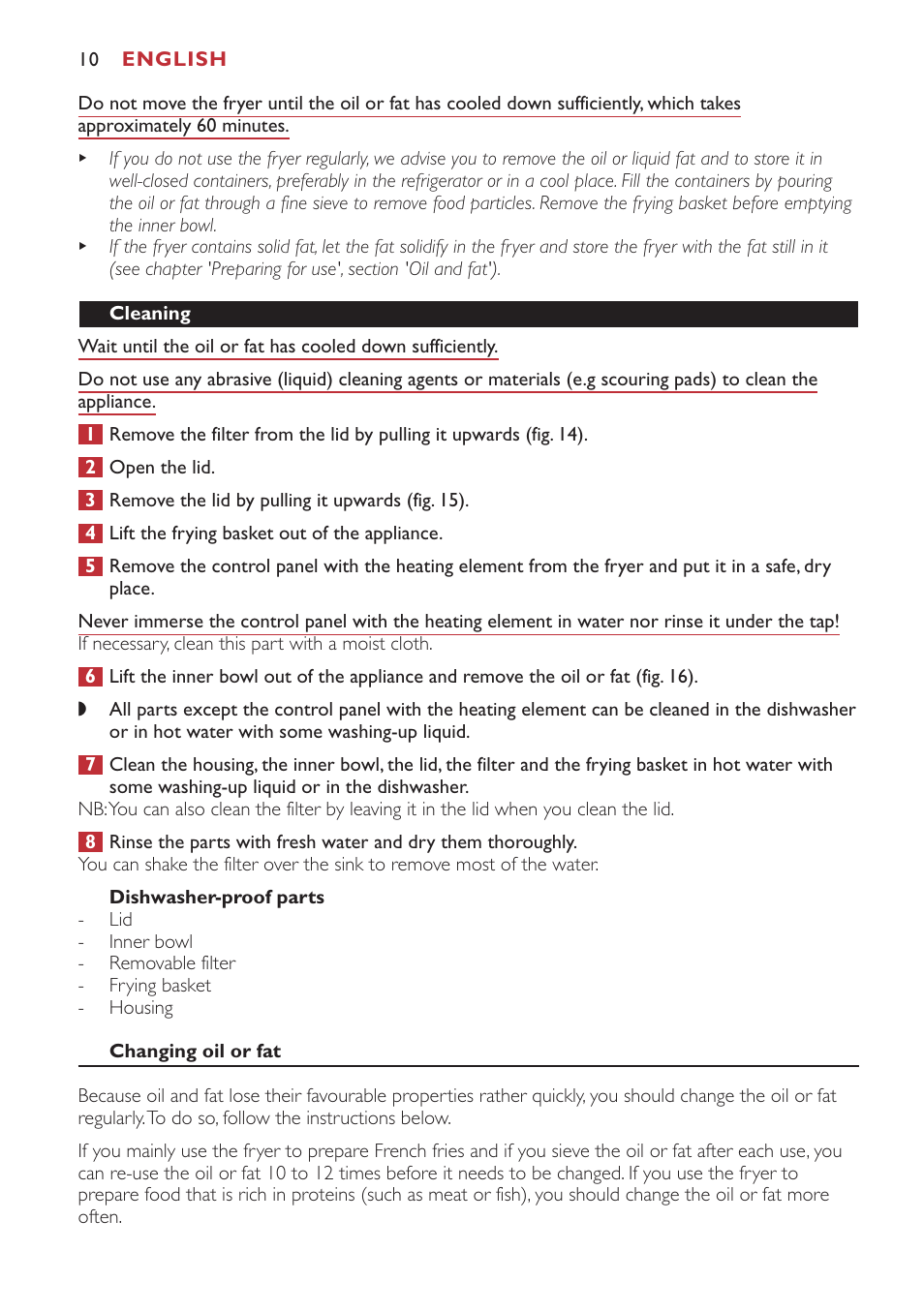 Philips Freidora User Manual | Page 10 / 80