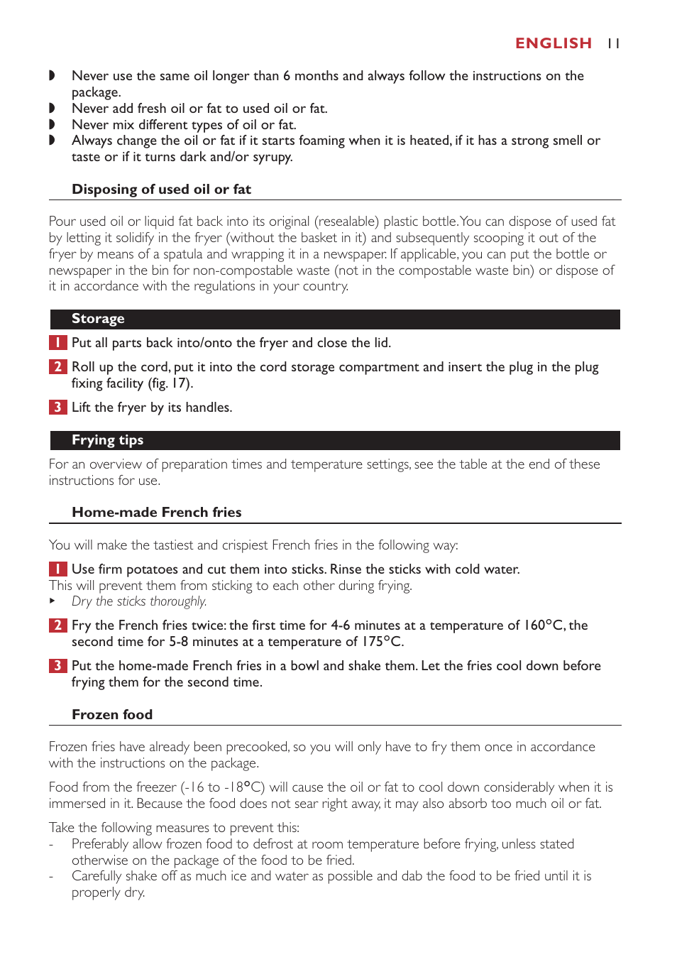Philips Freidora User Manual | Page 11 / 80