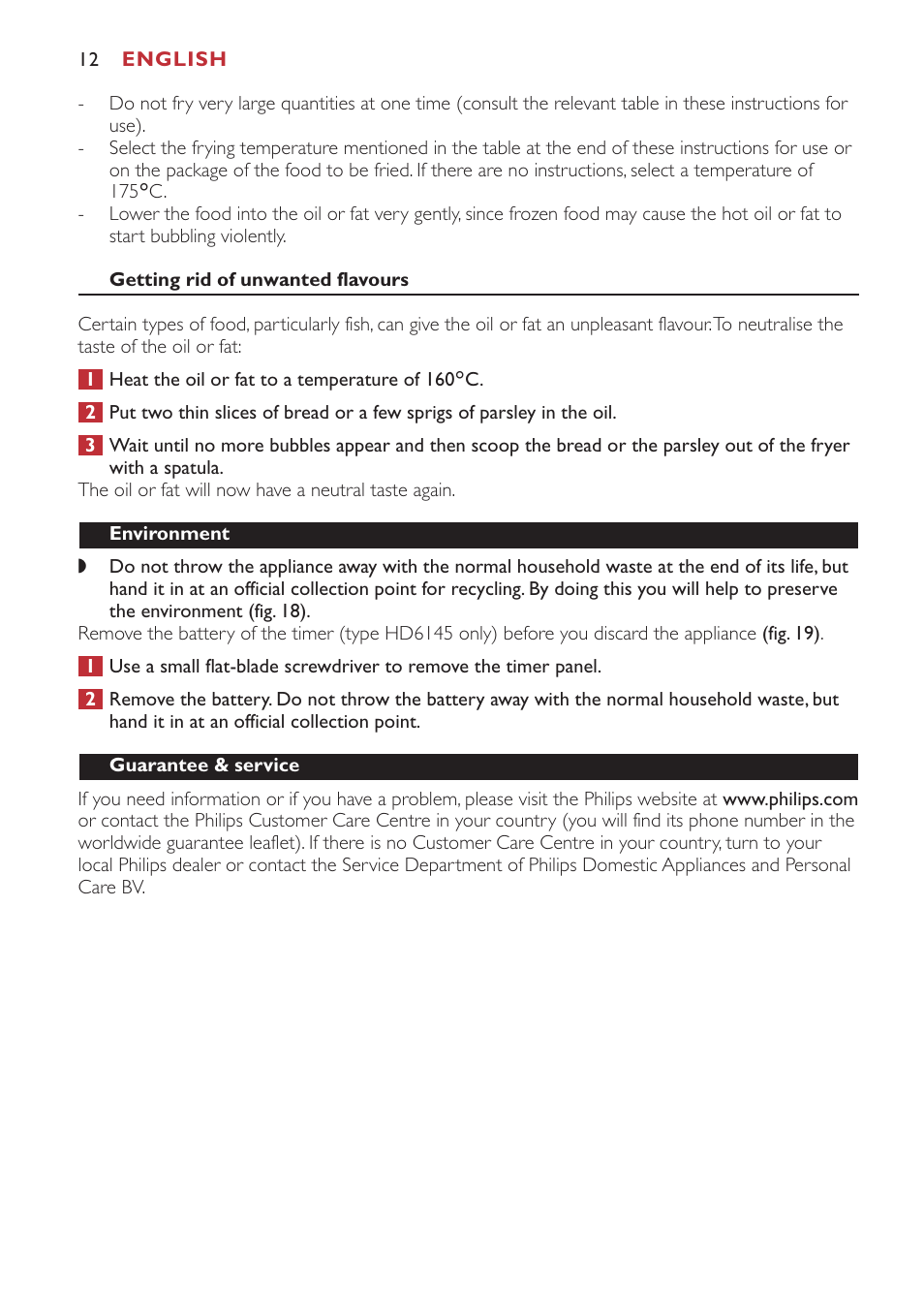 Philips Freidora User Manual | Page 12 / 80