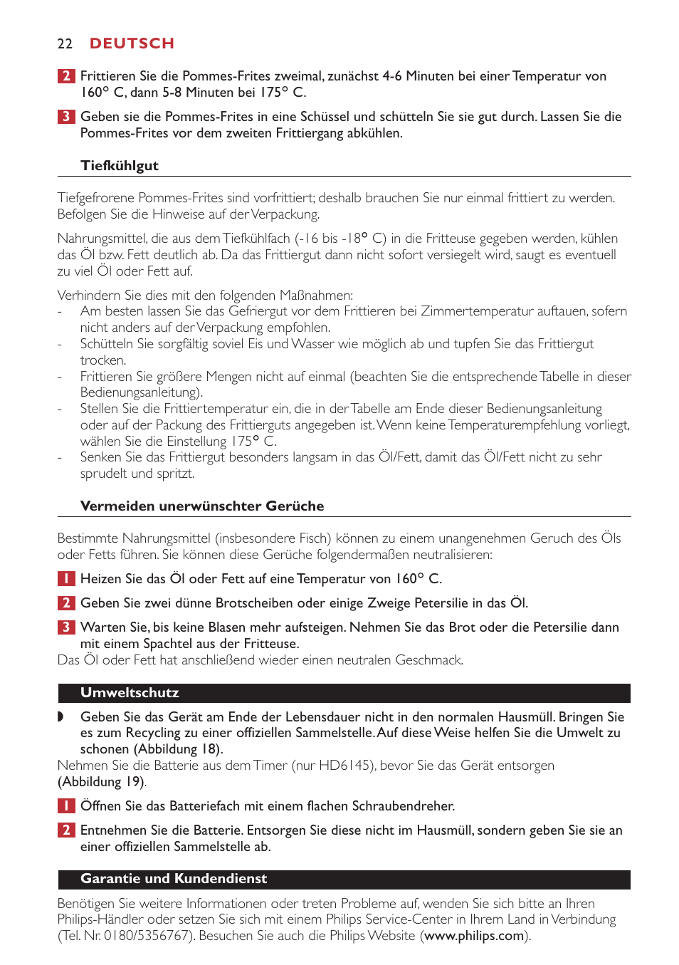 Philips Freidora User Manual | Page 22 / 80
