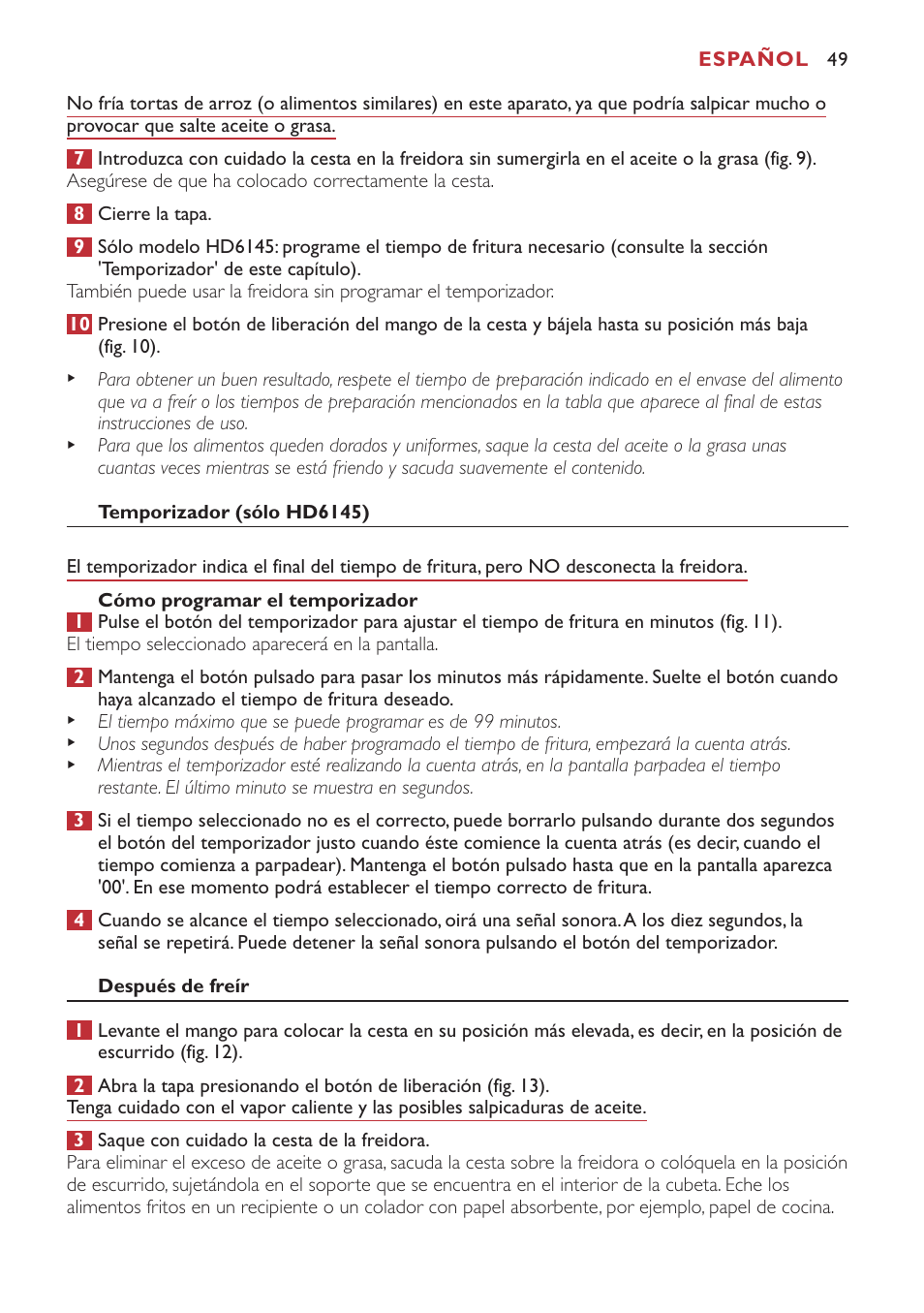Philips Freidora User Manual | Page 49 / 80