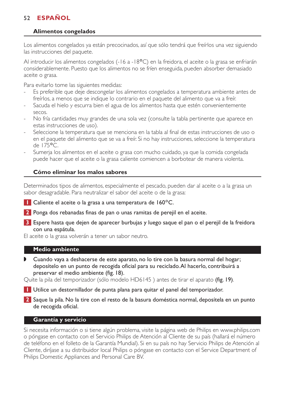Philips Freidora User Manual | Page 52 / 80