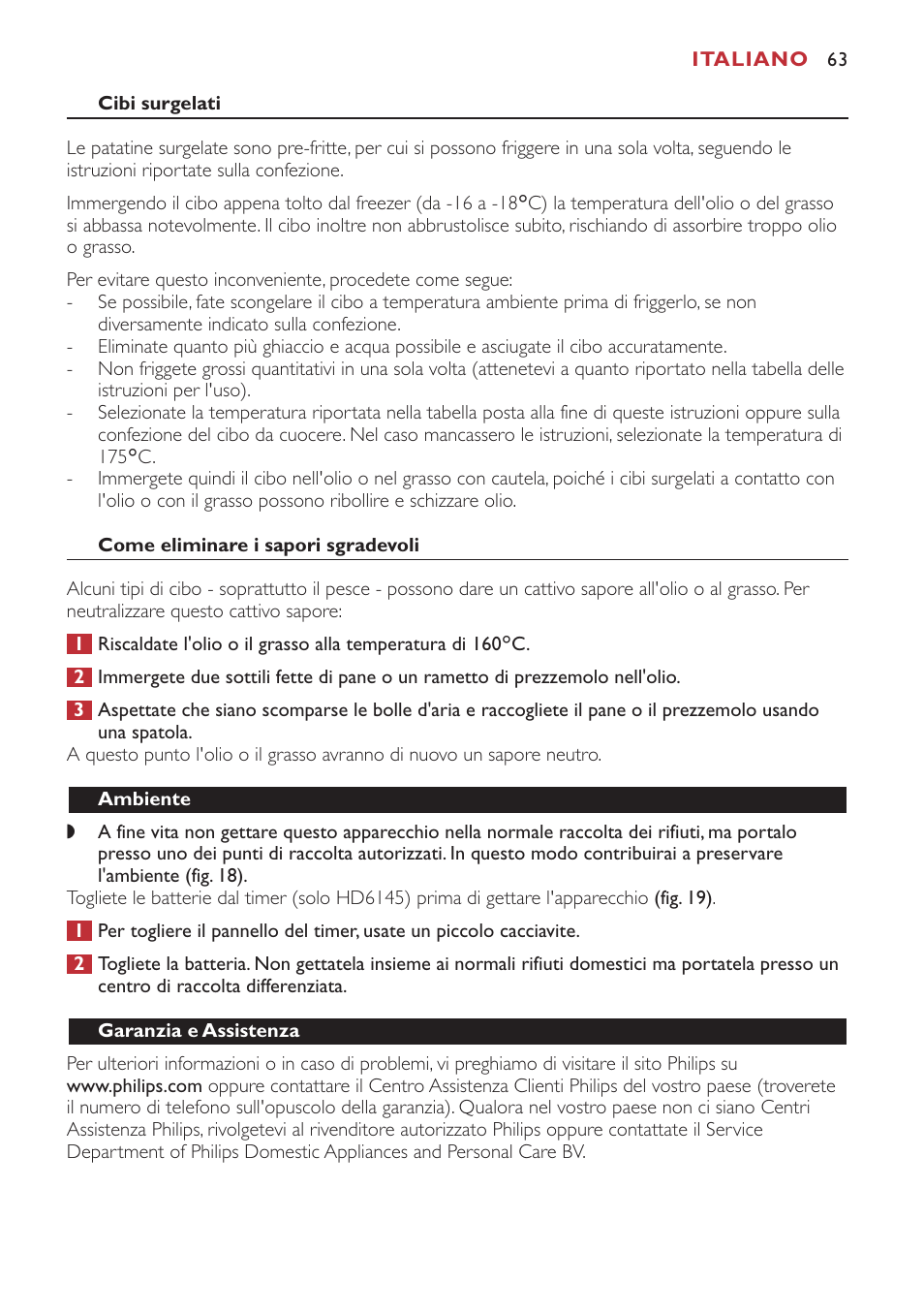 Philips Freidora User Manual | Page 63 / 80