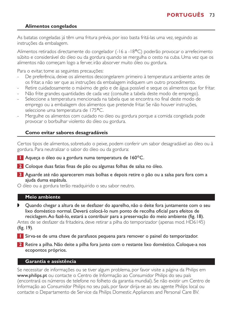 Philips Freidora User Manual | Page 73 / 80