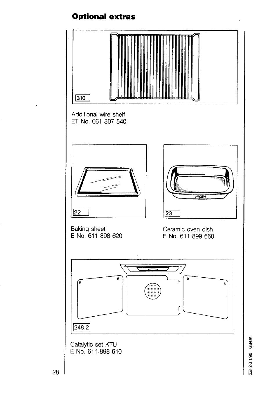 Optional extras | AEG 520B User Manual | Page 28 / 31