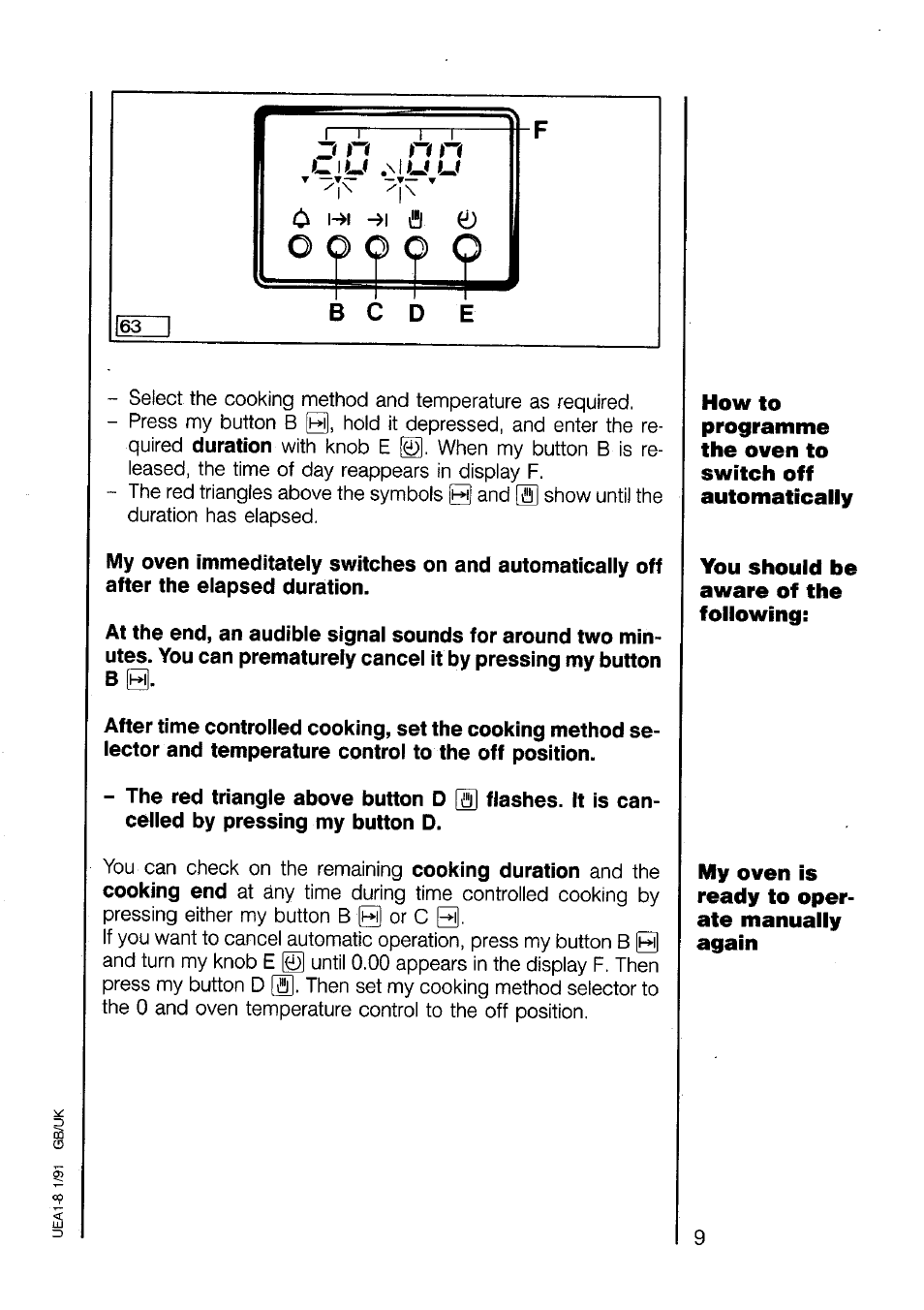 O q © o | AEG 520B User Manual | Page 9 / 31