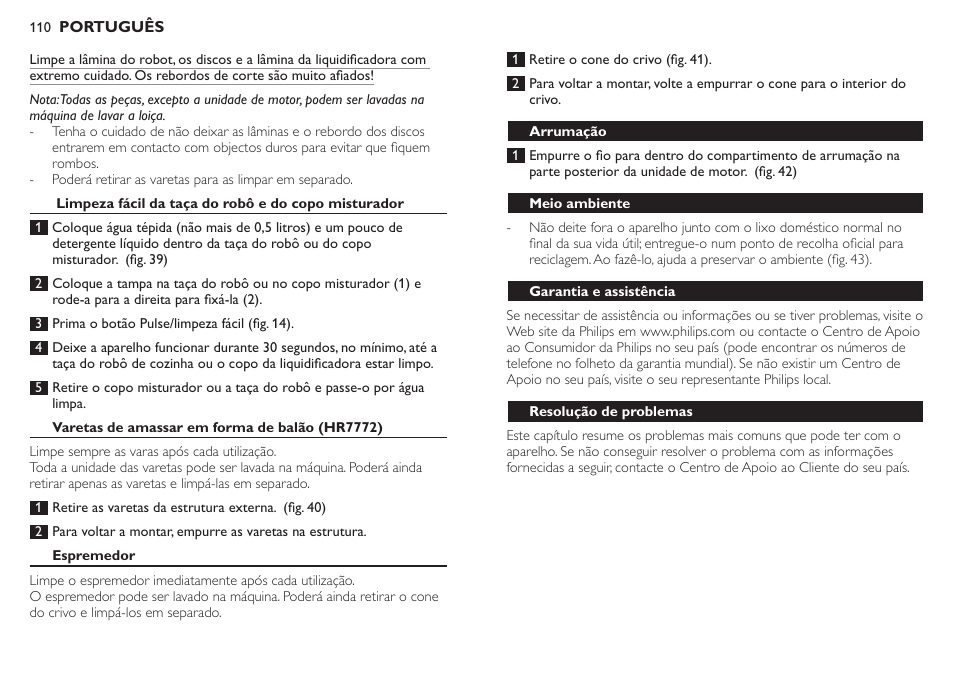 Philips Robot de cocina User Manual | Page 110 / 136