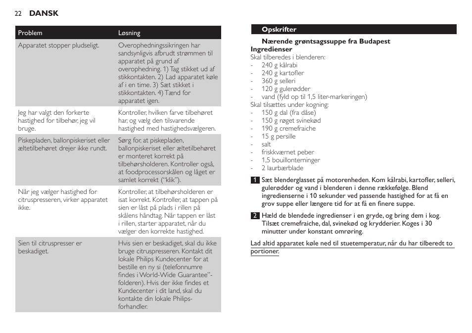 Philips Robot de cocina User Manual | Page 22 / 136