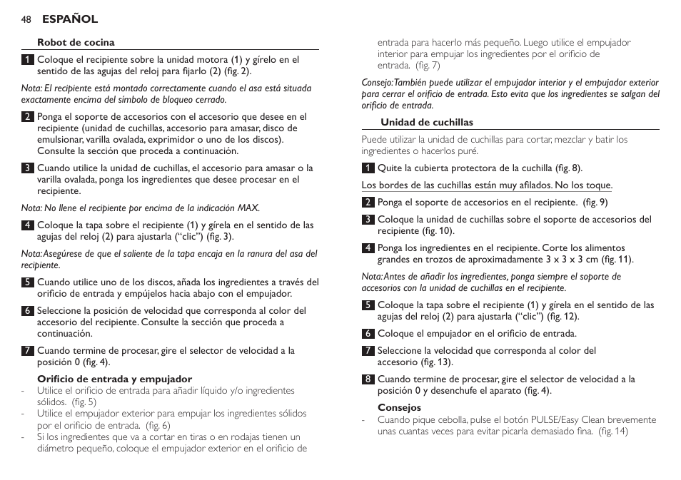 Philips Robot de cocina User Manual | Page 48 / 136