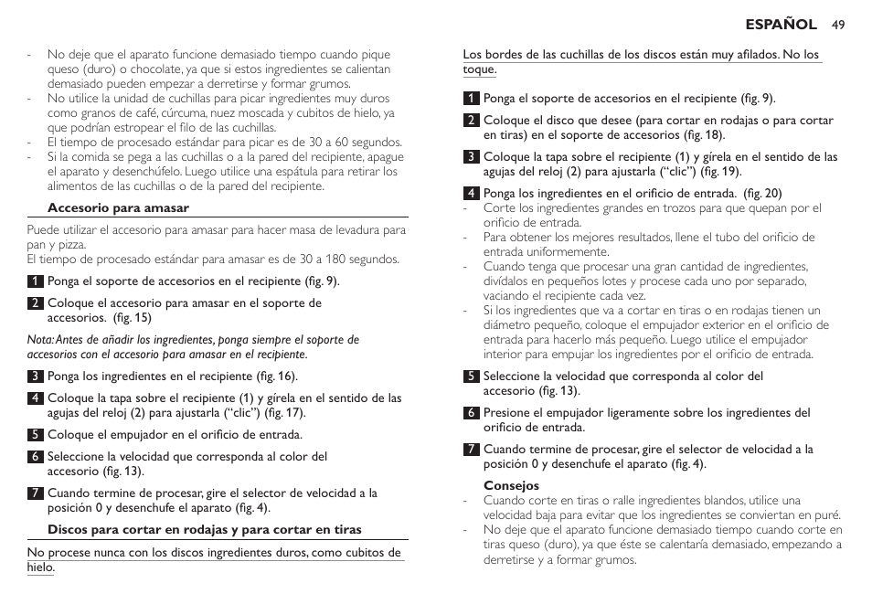 Philips Robot de cocina User Manual | Page 49 / 136