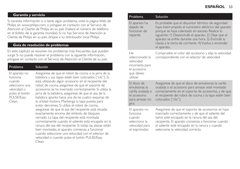 Philips Robot de cocina User Manual | Page 53 / 136