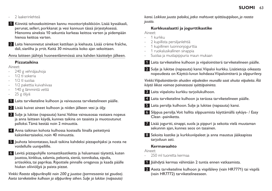 Philips Robot de cocina User Manual | Page 63 / 136