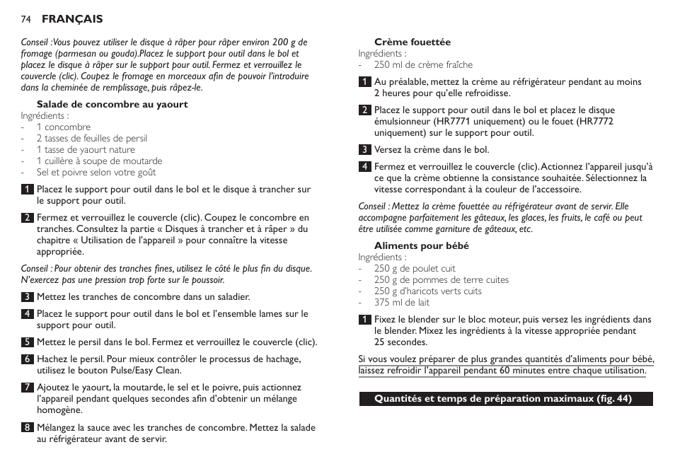 Philips Robot de cocina User Manual | Page 74 / 136