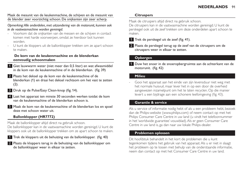 Philips Robot de cocina User Manual | Page 91 / 136