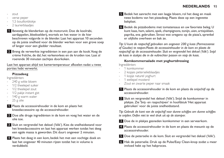 Philips Robot de cocina User Manual | Page 93 / 136