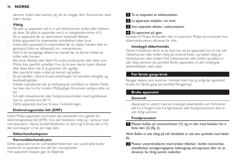 Philips Robot de cocina User Manual | Page 96 / 136