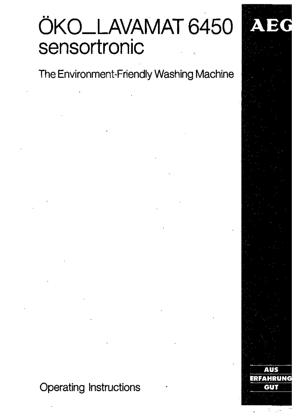 AEG LAVAMAT 6450 User Manual | 40 pages