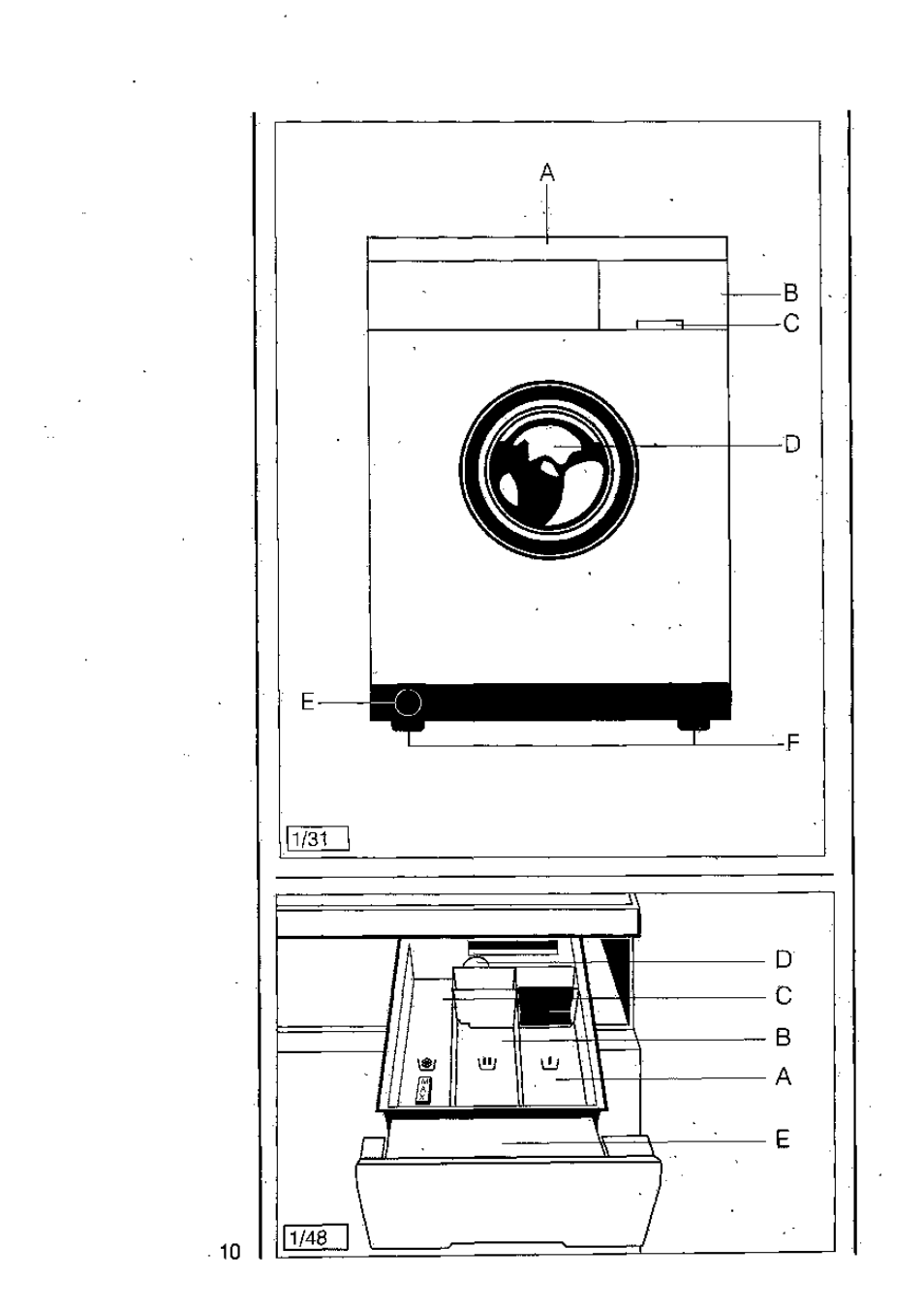Г ■'f | AEG LAVAMAT 6450 User Manual | Page 10 / 40
