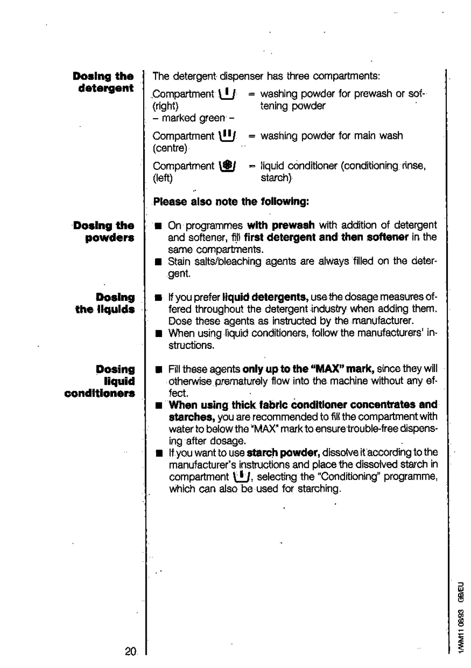AEG LAVAMAT 6450 User Manual | Page 20 / 40