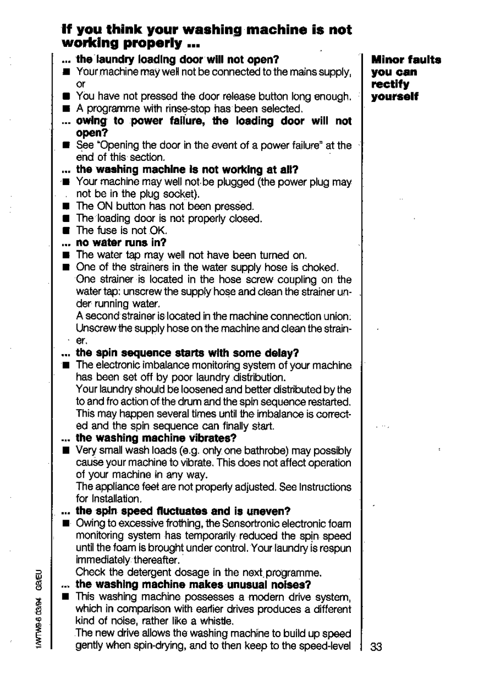 AEG LAVAMAT 6450 User Manual | Page 33 / 40