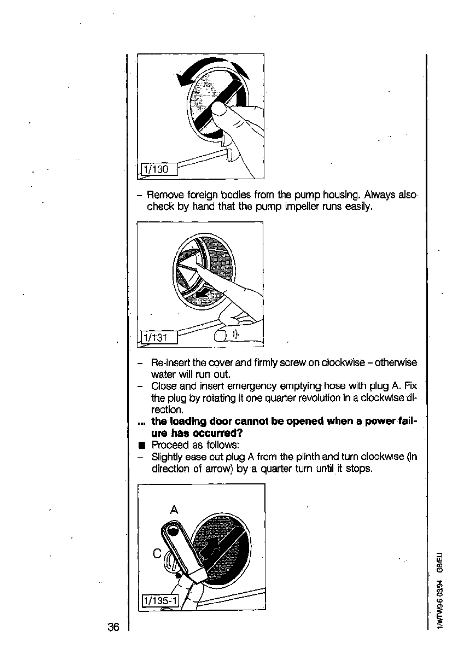 AEG LAVAMAT 6450 User Manual | Page 36 / 40