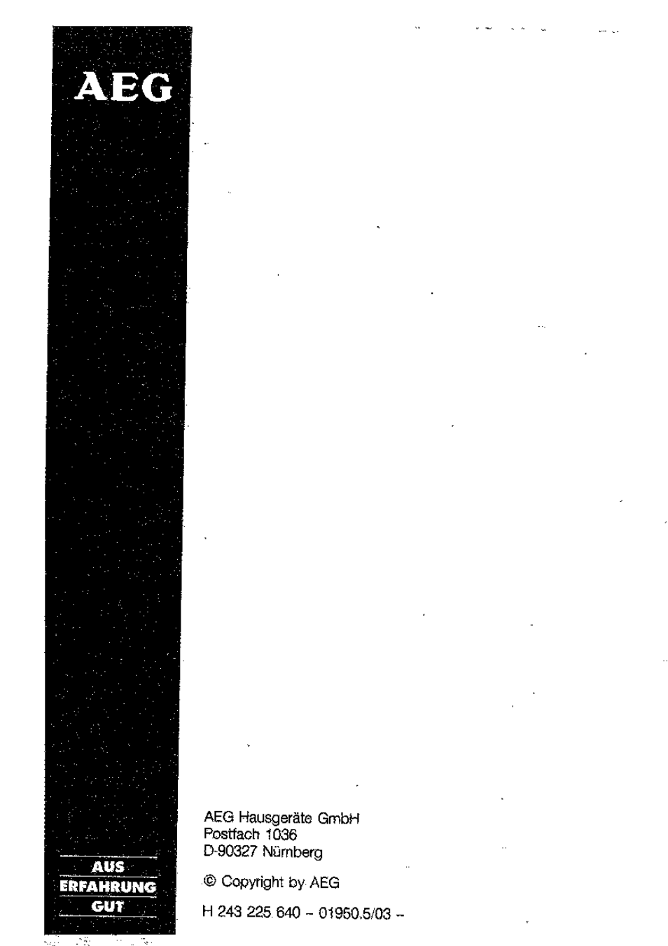 AEG LAVAMAT 6450 User Manual | Page 40 / 40