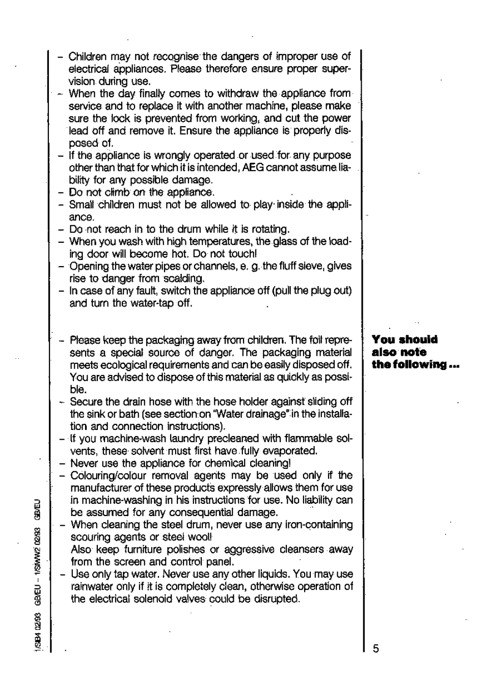 AEG LAVAMAT 6450 User Manual | Page 5 / 40