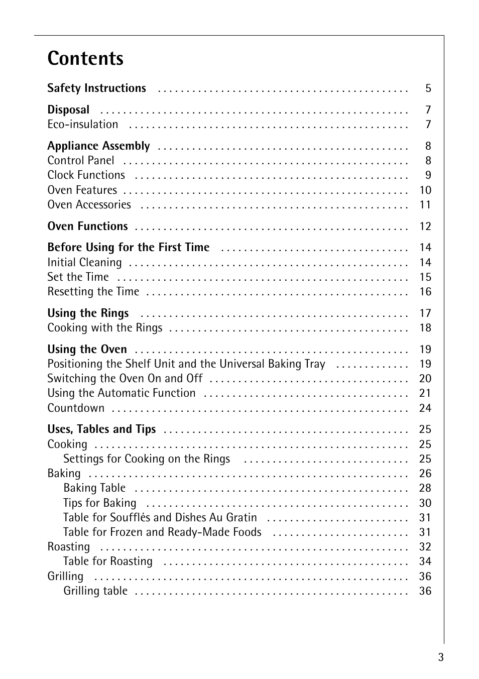 AEG COMPETENCE E3100-1 User Manual | Page 3 / 52