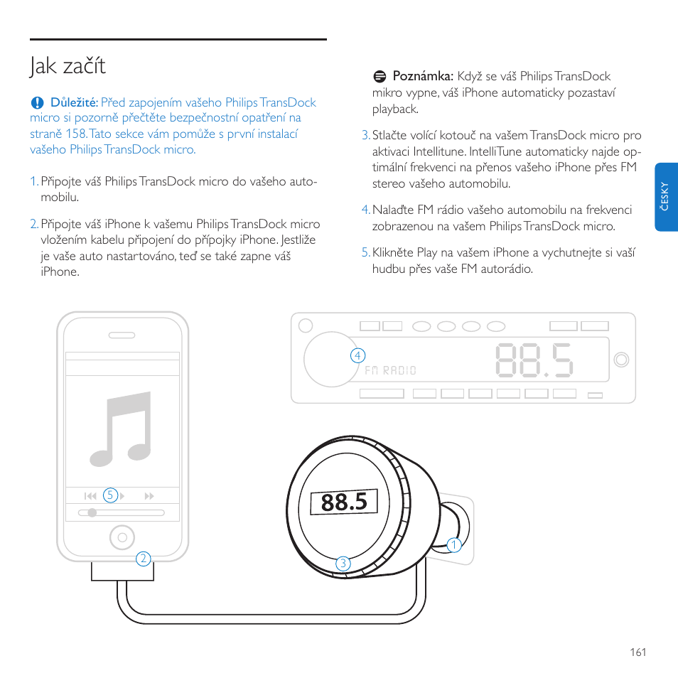 Jak začít | Philips TransDock micro User Manual | Page 161 / 212