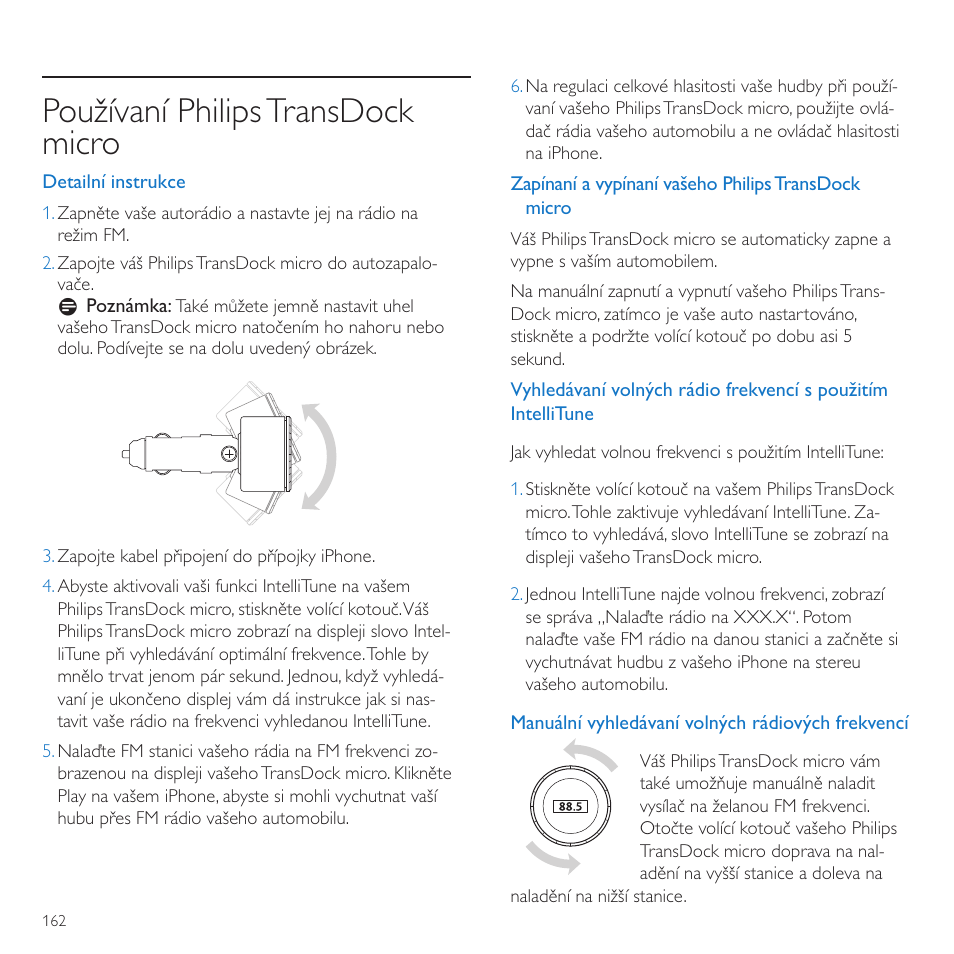 Používaní philipstransdock micro | Philips TransDock micro User Manual | Page 162 / 212