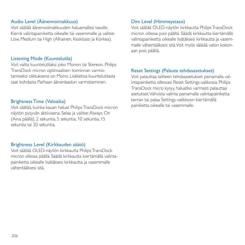 Philips TransDock micro User Manual | Page 206 / 212