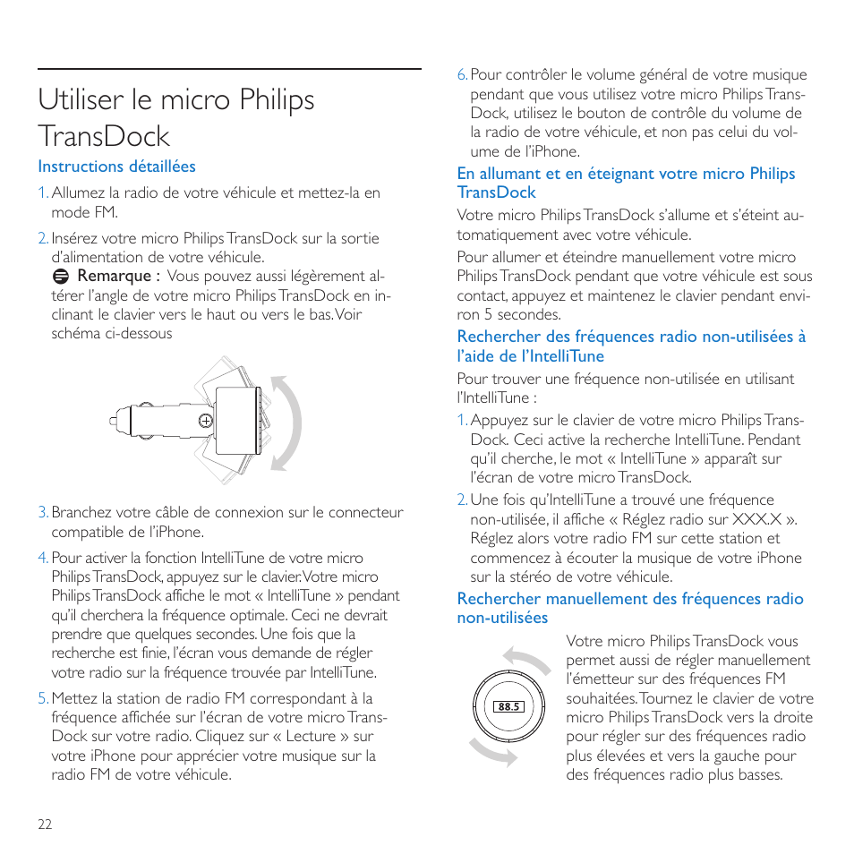 Utiliser le micro philips transdock | Philips TransDock micro User Manual | Page 22 / 212