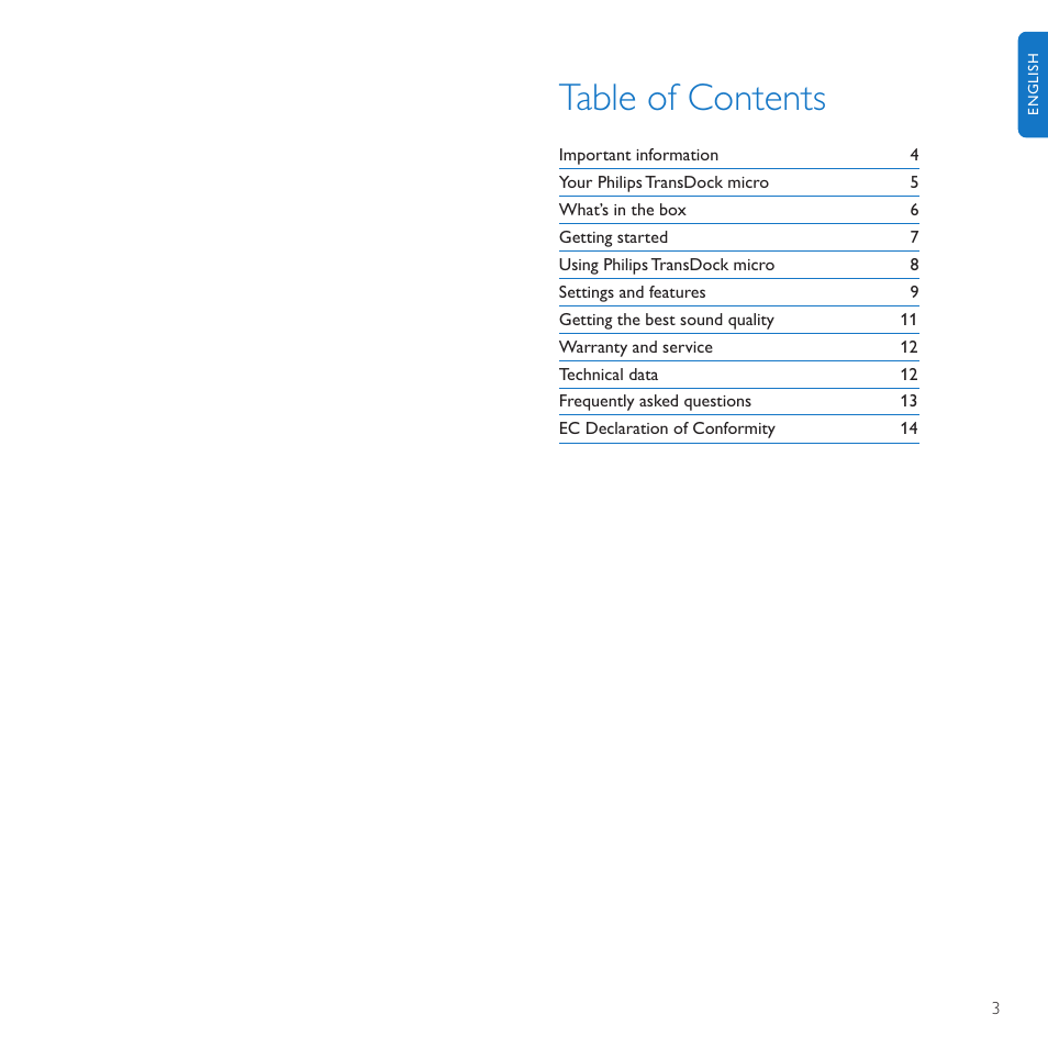 Philips TransDock micro User Manual | Page 3 / 212