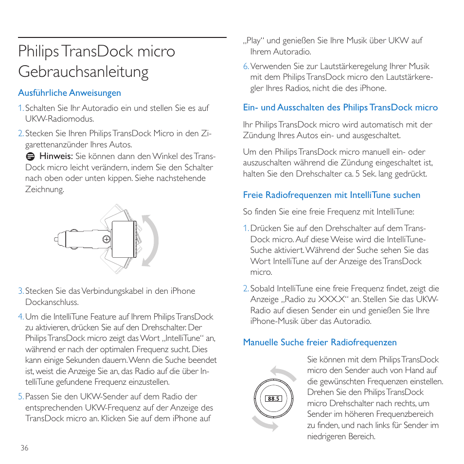 Philipstransdock micro gebrauchsanleitung | Philips TransDock micro User Manual | Page 36 / 212