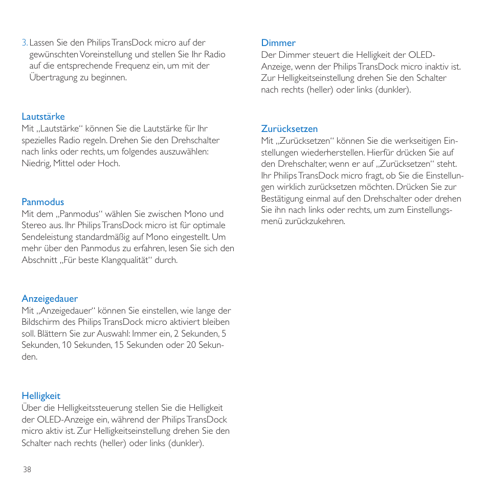 Philips TransDock micro User Manual | Page 38 / 212