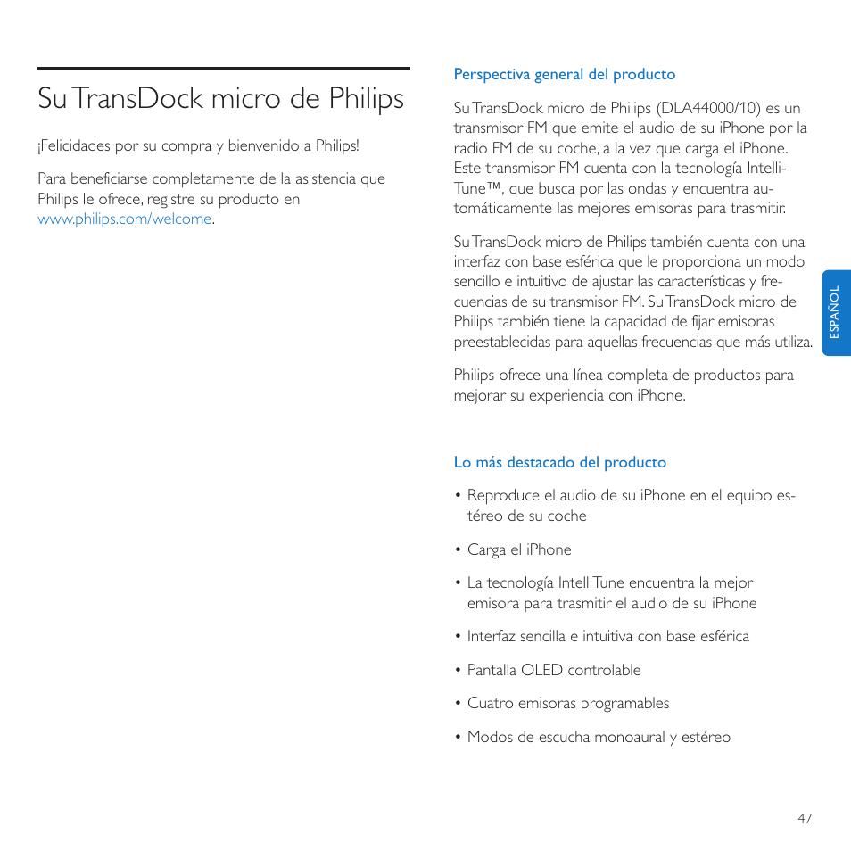 Sutransdock micro de philips | Philips TransDock micro User Manual | Page 47 / 212