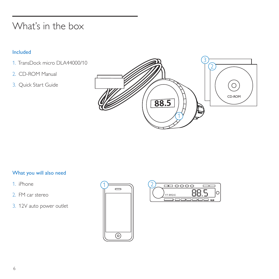 What’s in the box | Philips TransDock micro User Manual | Page 6 / 212