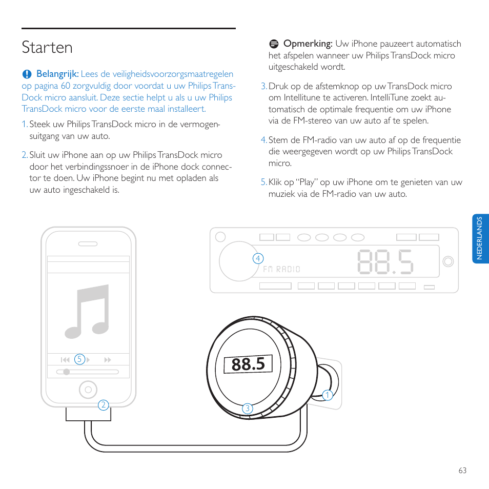 Starten | Philips TransDock micro User Manual | Page 63 / 212