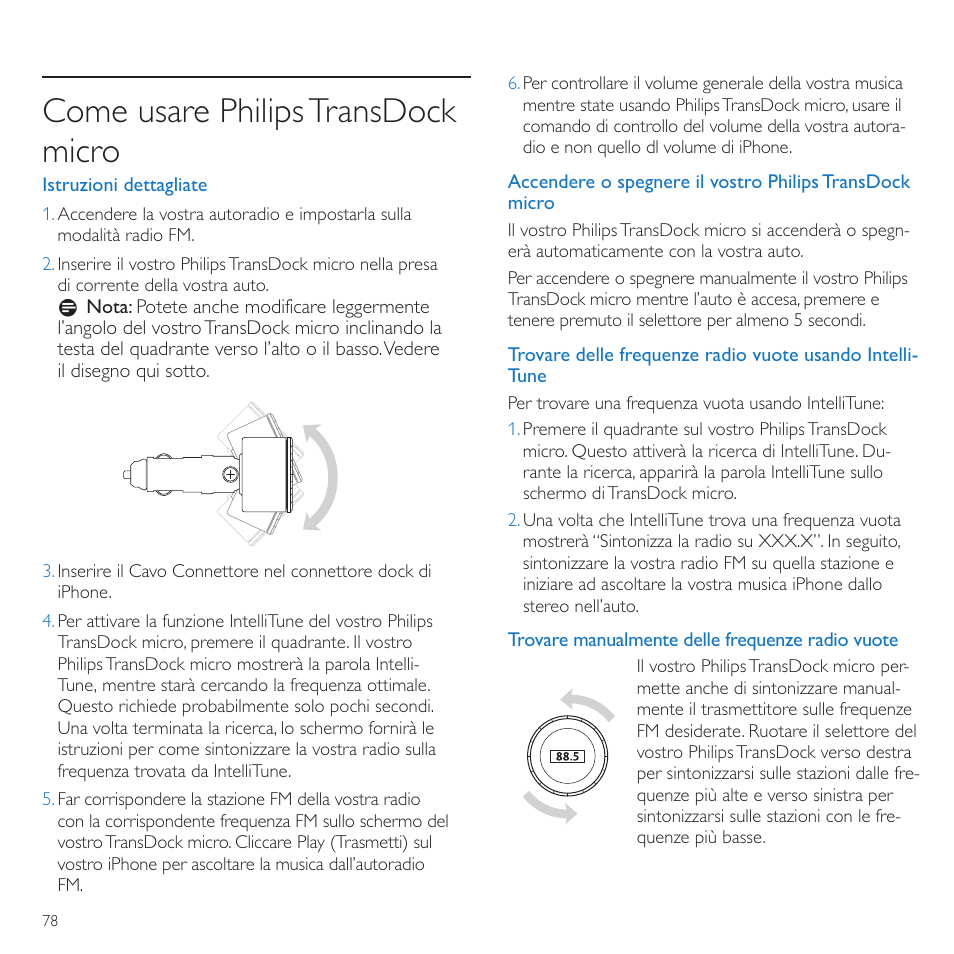 Come usare philipstransdock micro | Philips TransDock micro User Manual | Page 78 / 212