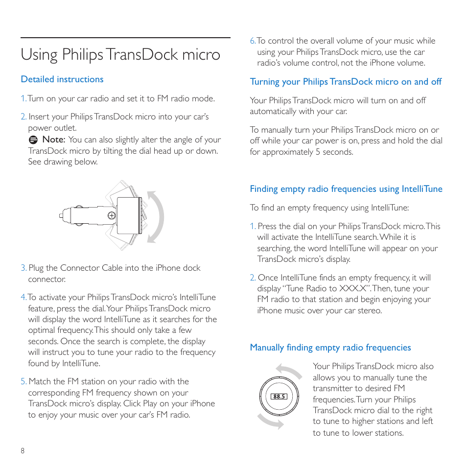 Using philipstransdock micro | Philips TransDock micro User Manual | Page 8 / 212