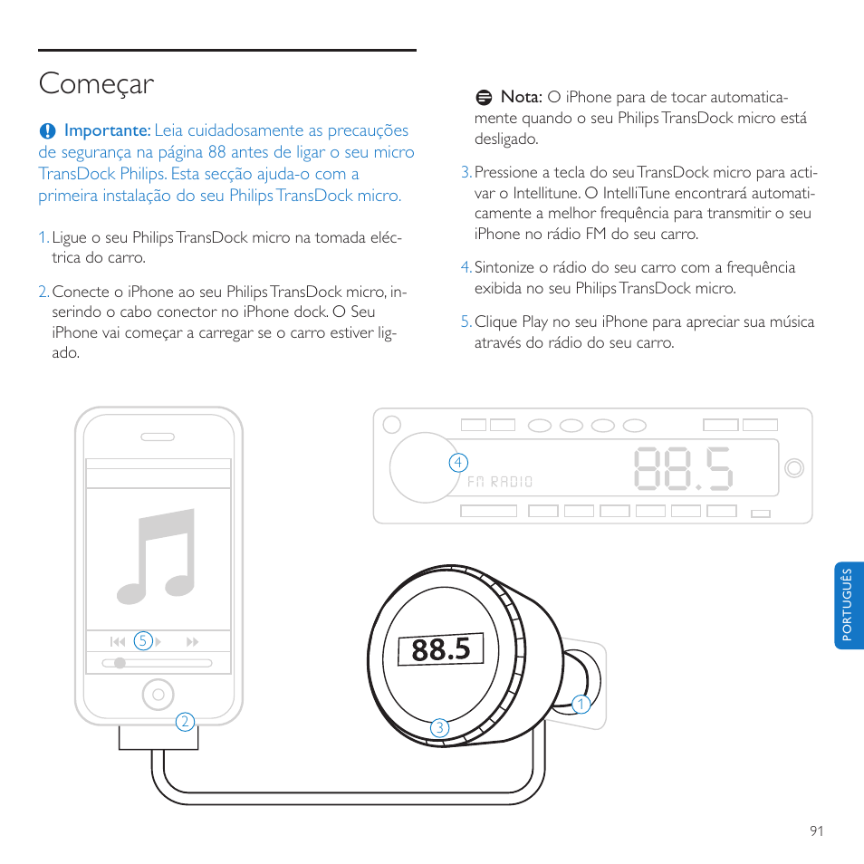 Começar | Philips TransDock micro User Manual | Page 91 / 212