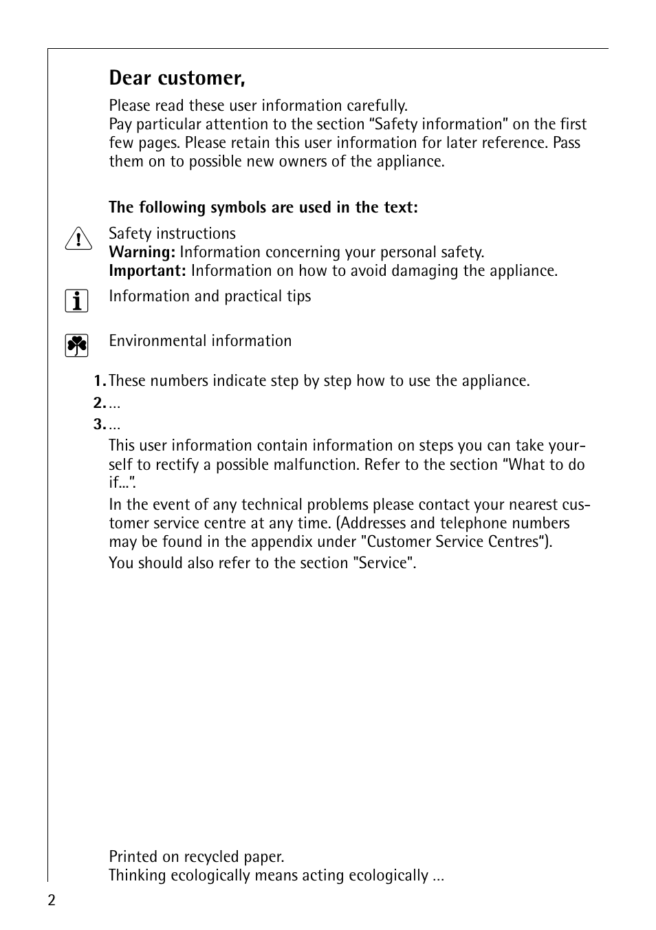 AEG REGINA 1850 User Manual | Page 2 / 68