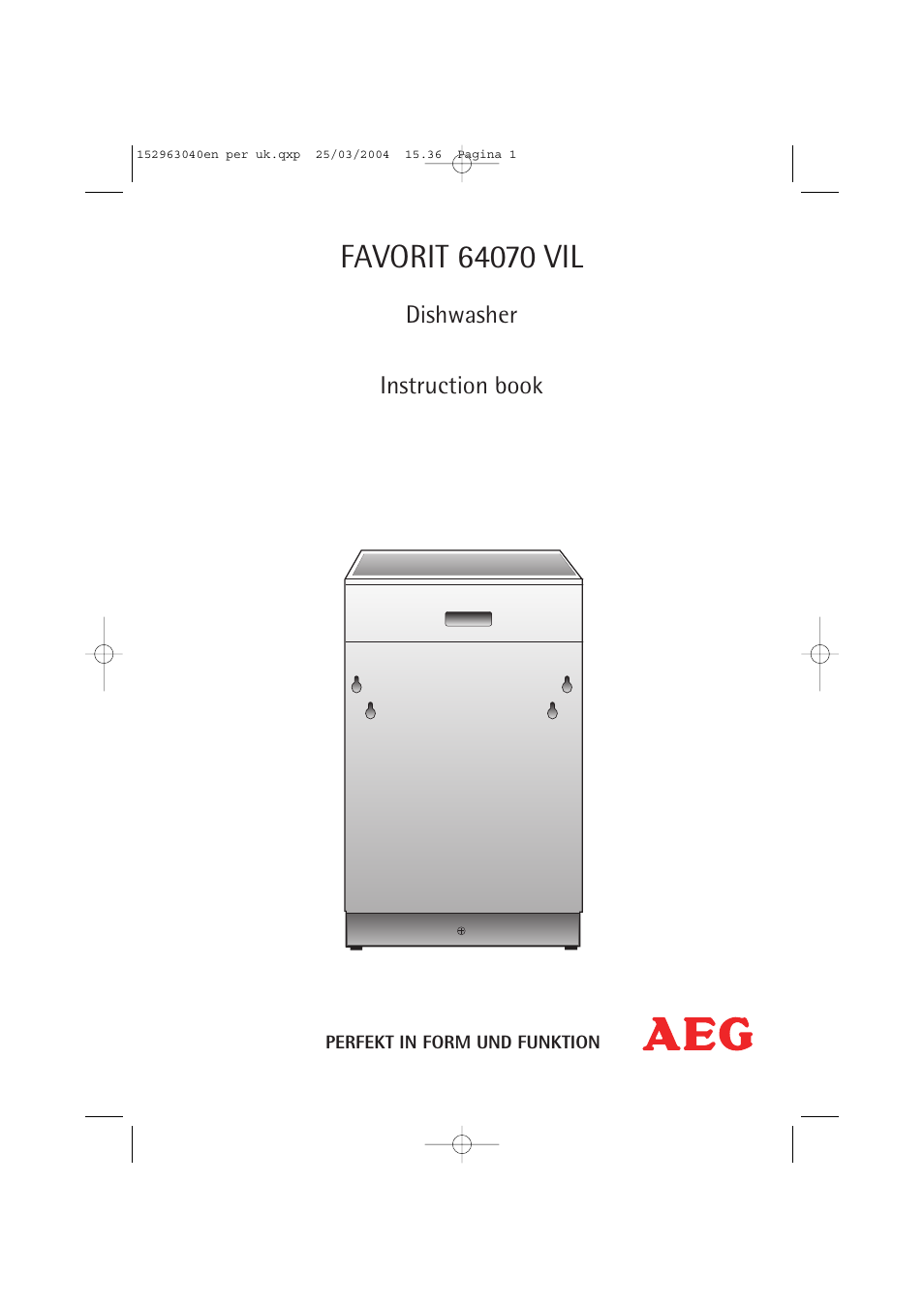 AEG FAVORIT 64070 VIL User Manual | 48 pages