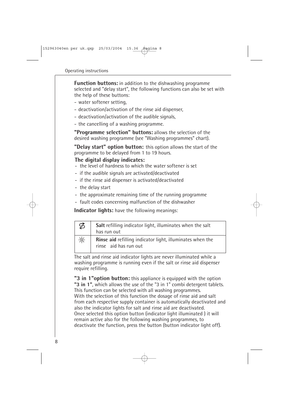 AEG FAVORIT 64070 VIL User Manual | Page 8 / 48