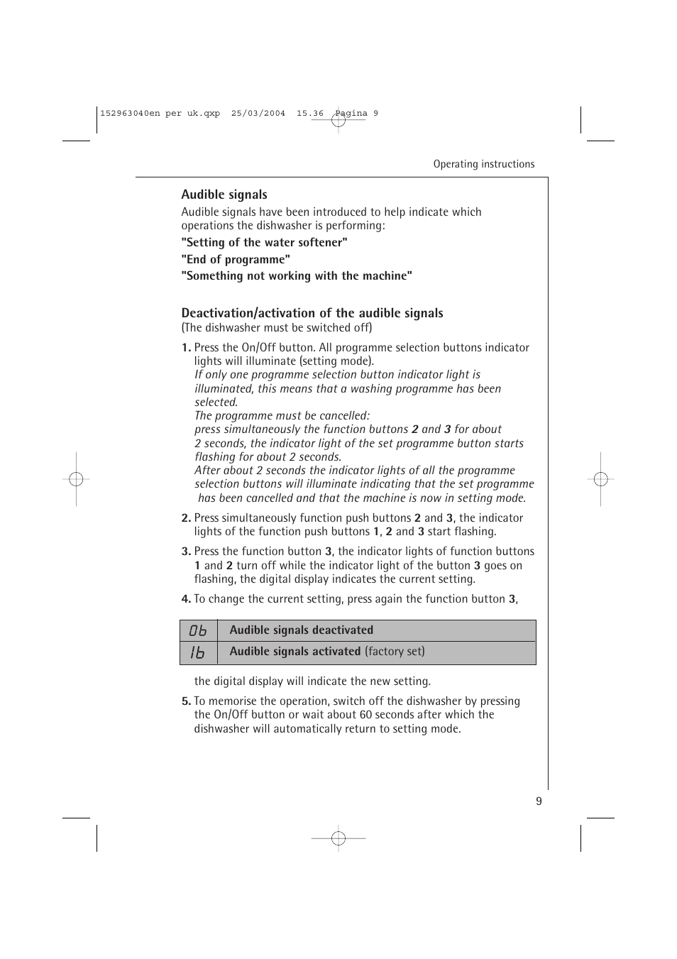 AEG FAVORIT 64070 VIL User Manual | Page 9 / 48