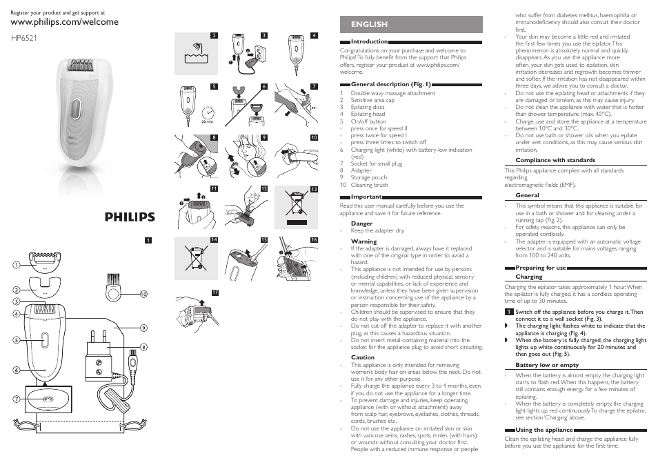 Philips SatinSoft Depiladora User Manual | 7 pages