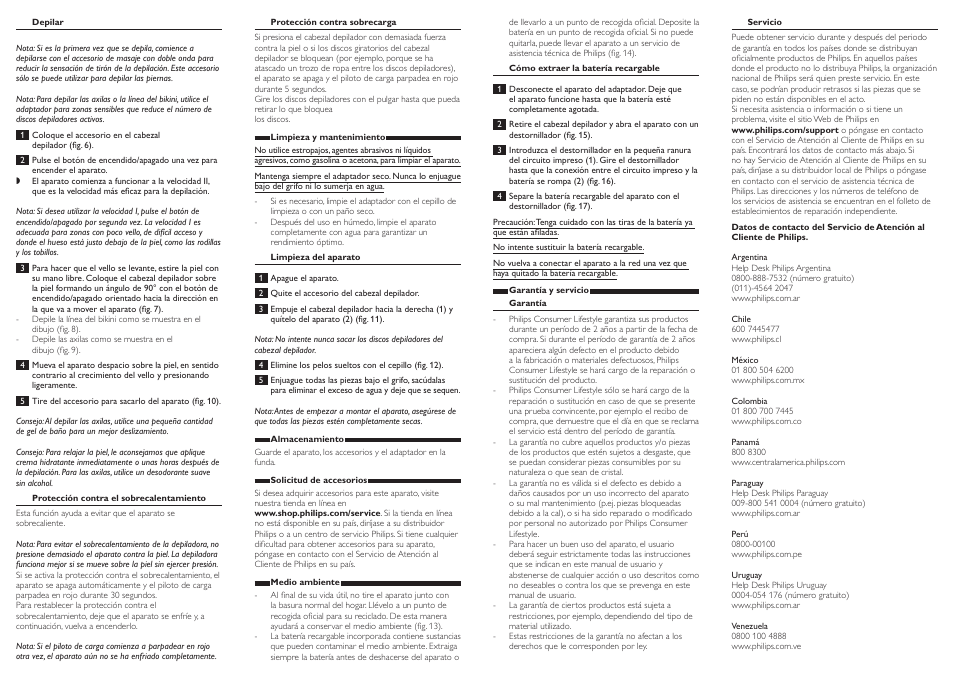 Philips SatinSoft Depiladora User Manual | Page 4 / 7