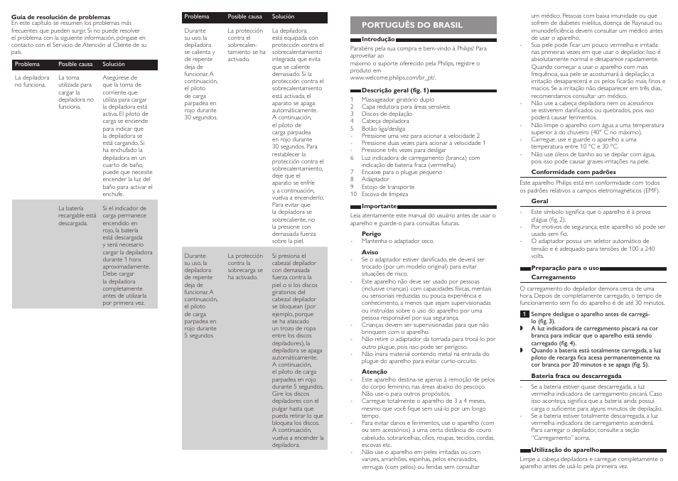 Philips SatinSoft Depiladora User Manual | Page 5 / 7