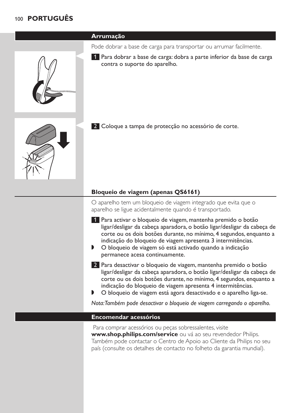 Philips StyleShaver Perfilador y afeitadora resistente al agua User Manual | Page 100 / 182