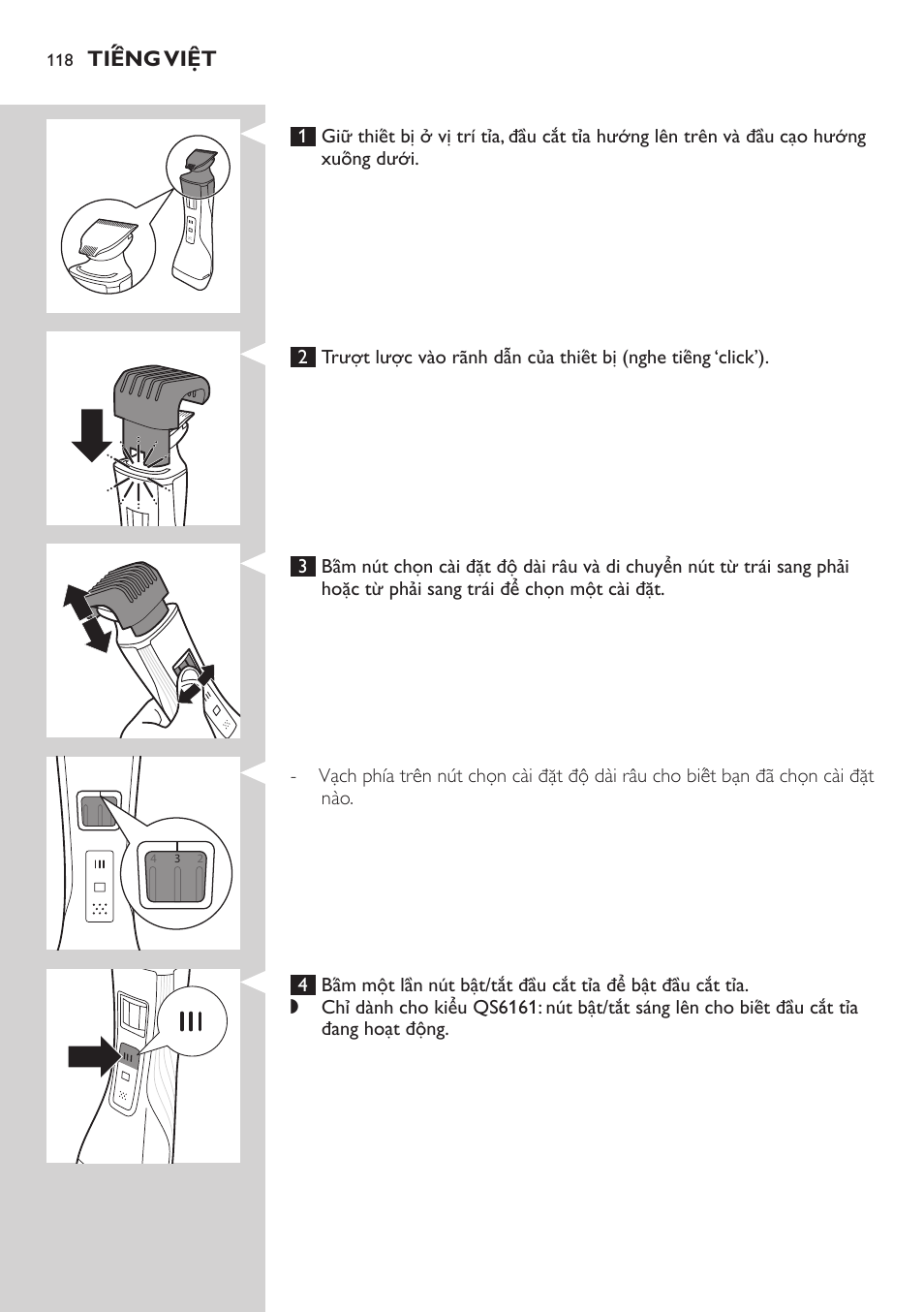 Philips StyleShaver Perfilador y afeitadora resistente al agua User Manual | Page 118 / 182